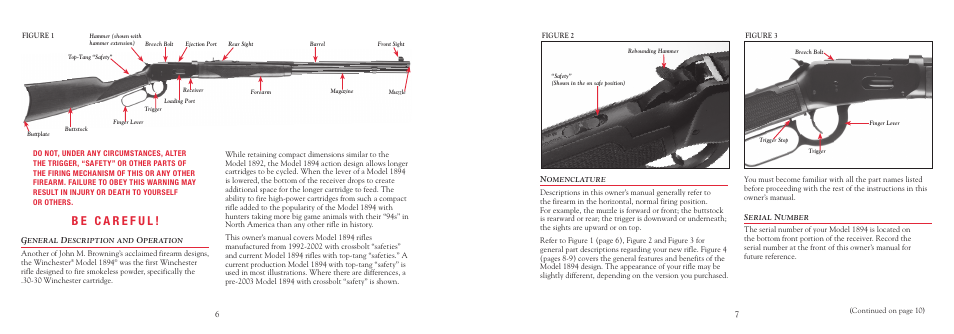 Winchester Repeating Arms 94 (Includes Take Down) User Manual | Page 9 / 36