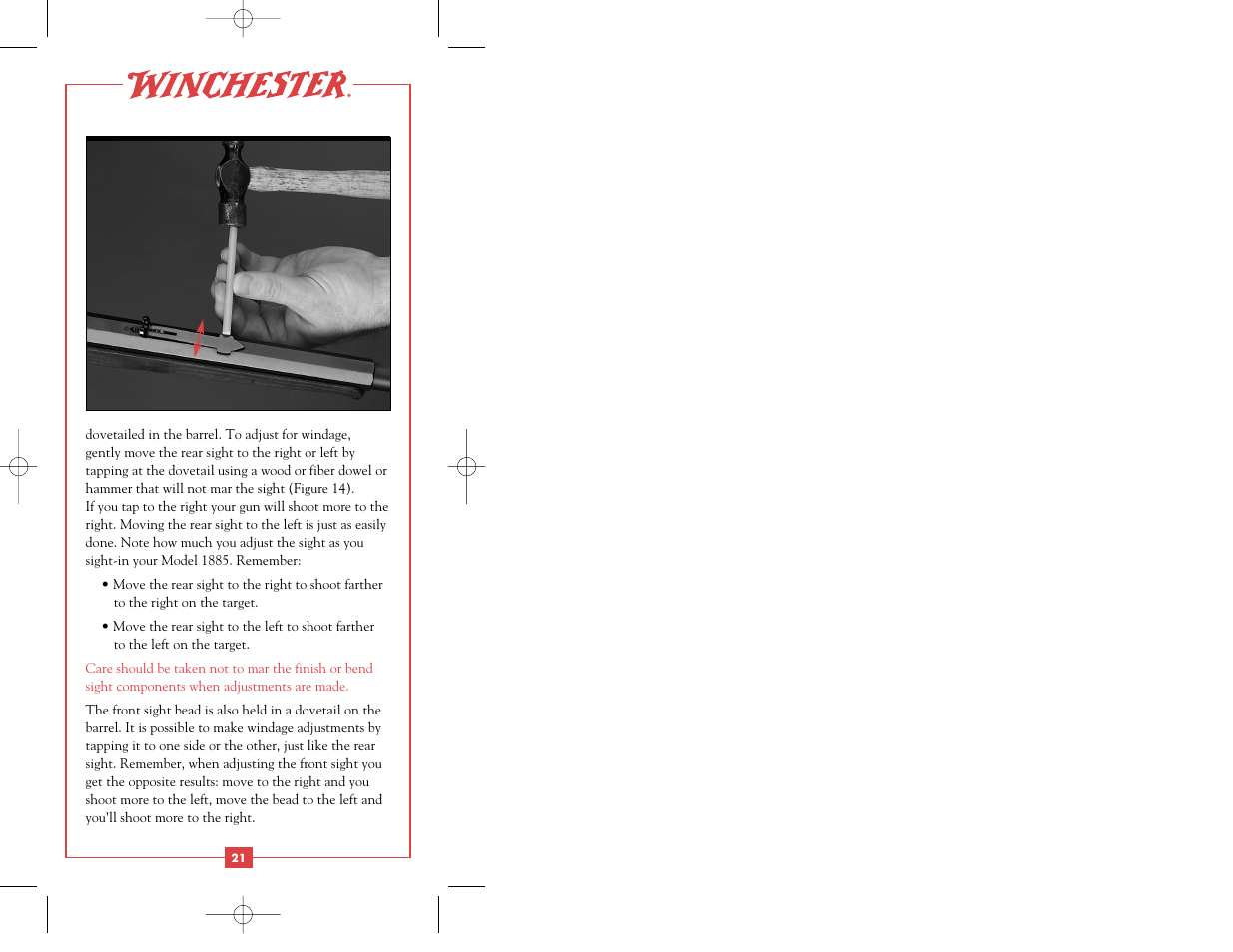 Winchester Repeating Arms 1885 Centerfire User Manual | Page 23 / 36