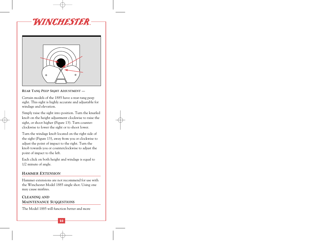 Winchester Repeating Arms 1885 Centerfire User Manual | Page 25 / 36