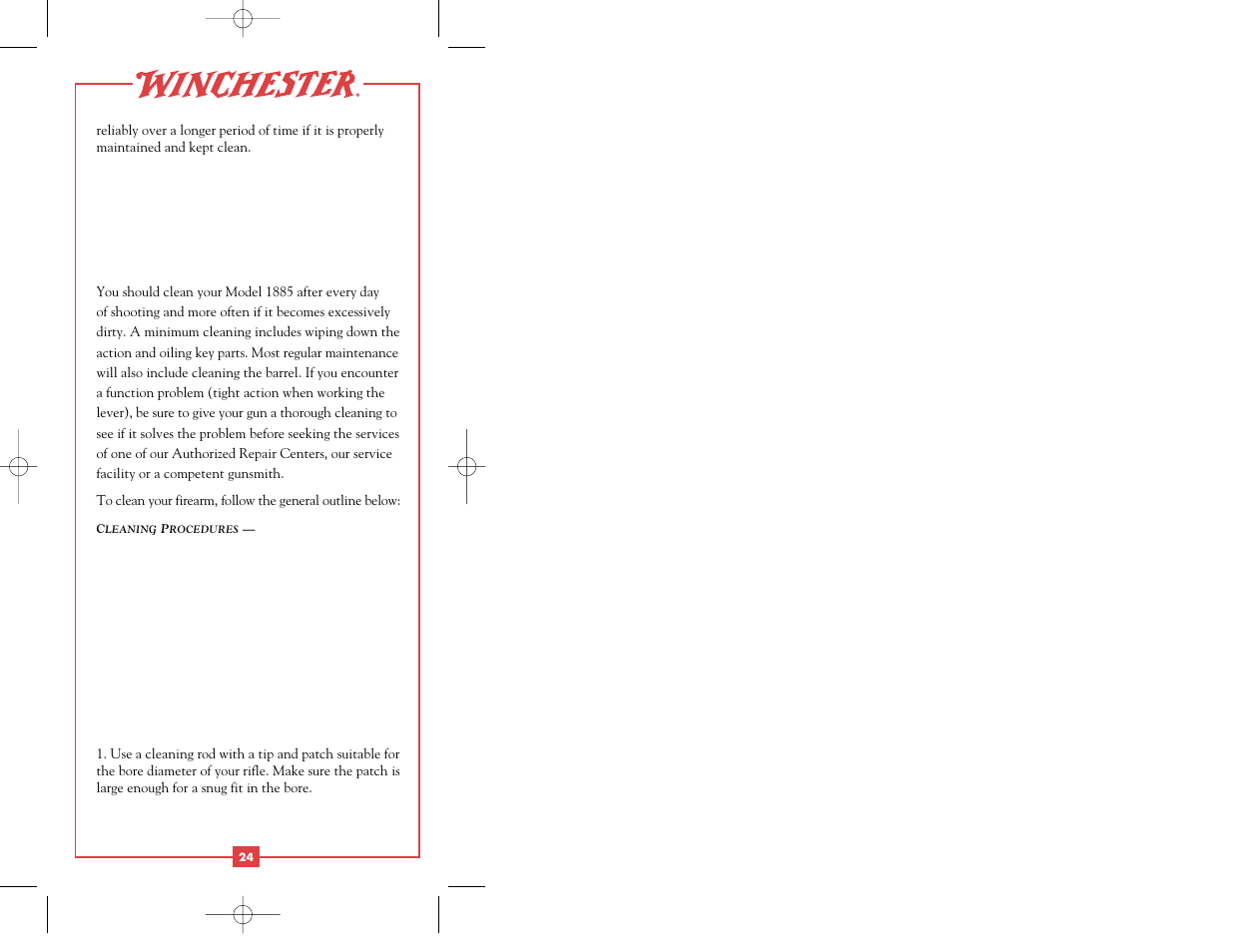 Winchester Repeating Arms 1885 Centerfire User Manual | Page 26 / 36