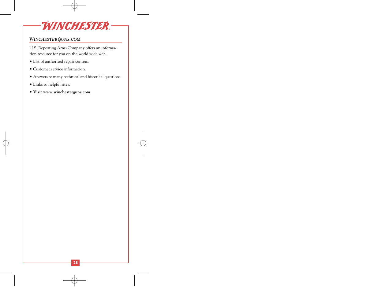 Winchester Repeating Arms 1885 Centerfire User Manual | Page 34 / 36