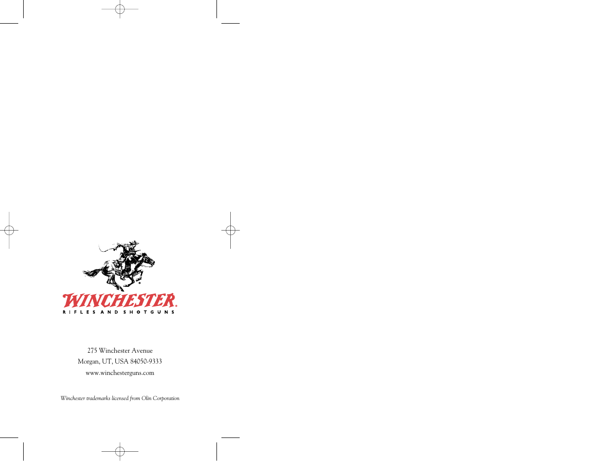 Winchester Repeating Arms 1885 Centerfire User Manual | Page 36 / 36
