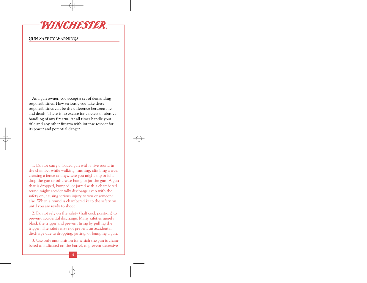 Winchester Repeating Arms 1885 Centerfire User Manual | Page 4 / 36