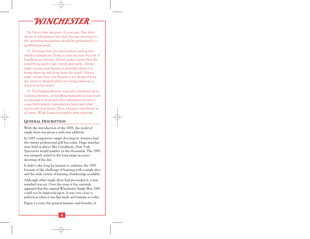 Winchester Repeating Arms 1885 Centerfire User Manual | Page 6 / 36