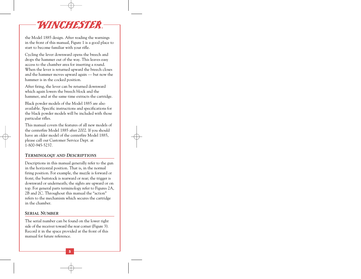 Winchester Repeating Arms 1885 Centerfire User Manual | Page 7 / 36
