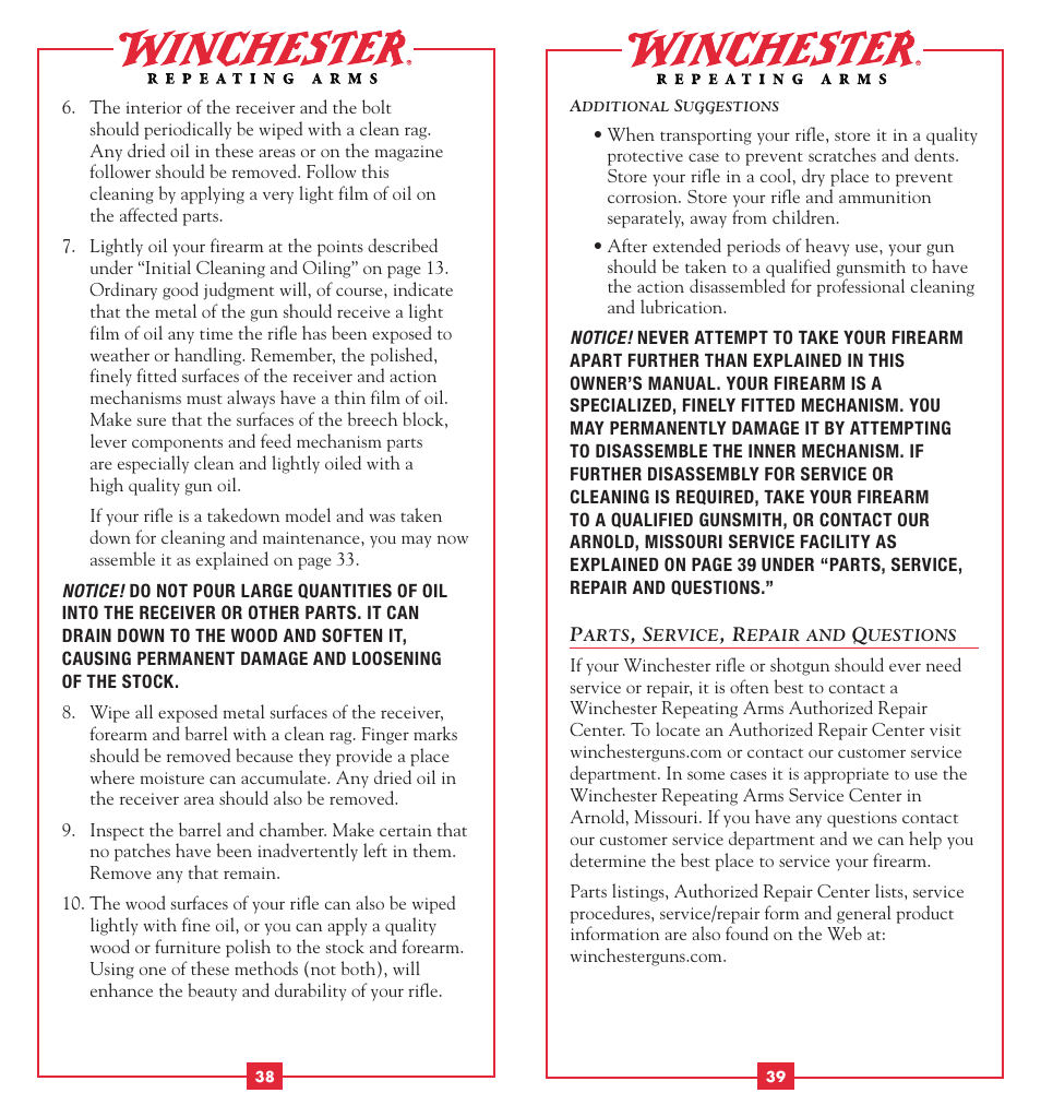 Winchester Repeating Arms 1892 User Manual | Page 21 / 24