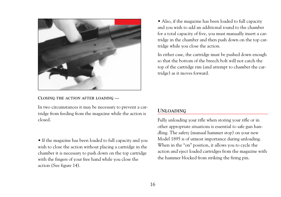 Unloading procedures — magazines - 18 | Winchester Repeating Arms 1895 User Manual | Page 18 / 32