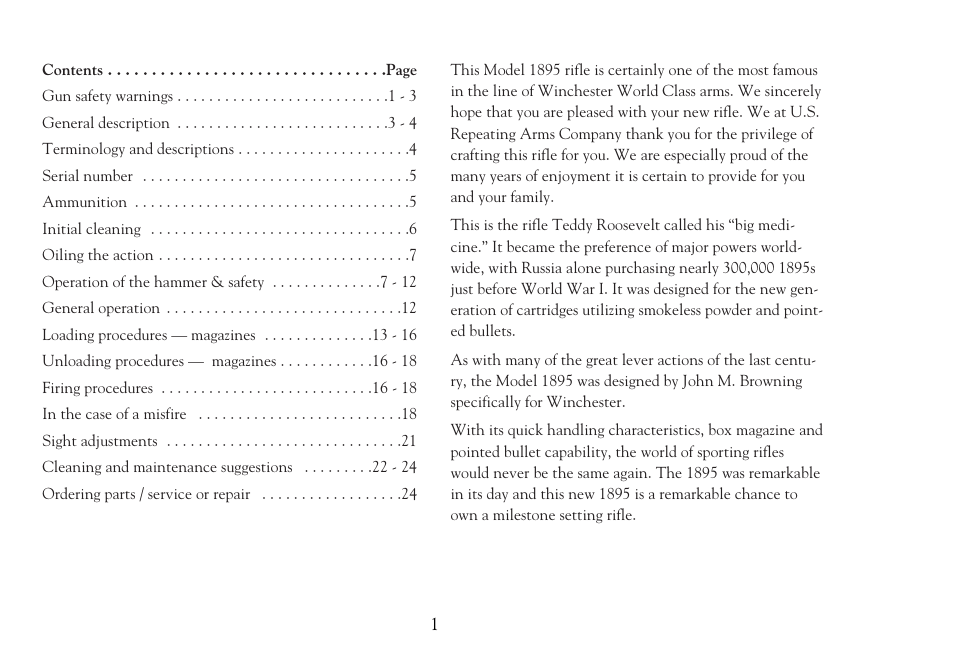 Winchester Repeating Arms 1895 User Manual | Page 3 / 32