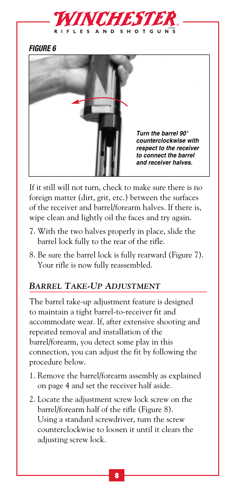 Winchester Repeating Arms 1895 Take Down User Manual | Page 10 / 15