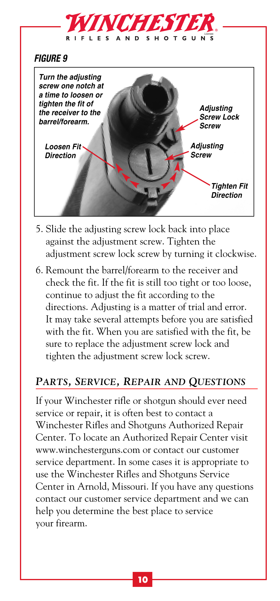 Winchester Repeating Arms 1895 Take Down User Manual | Page 12 / 15