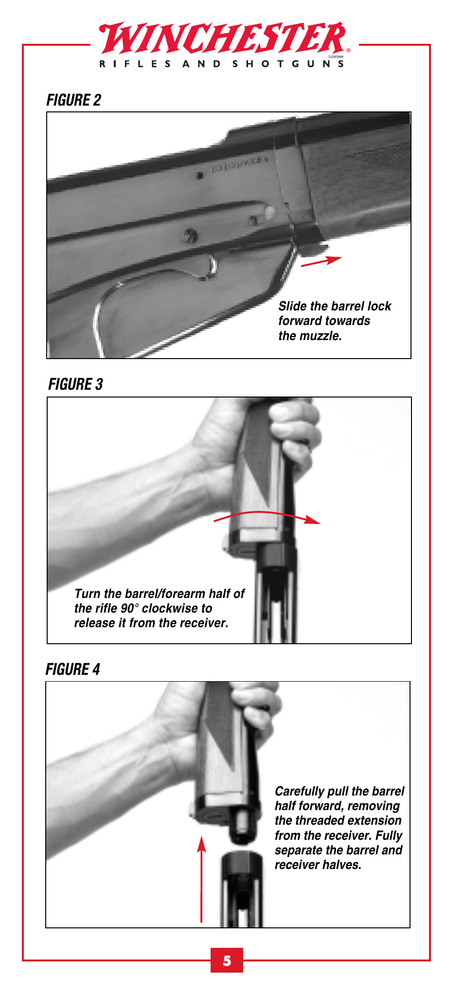Figure 4, Figure 2 figure 3 | Winchester Repeating Arms 1895 Take Down User Manual | Page 7 / 15