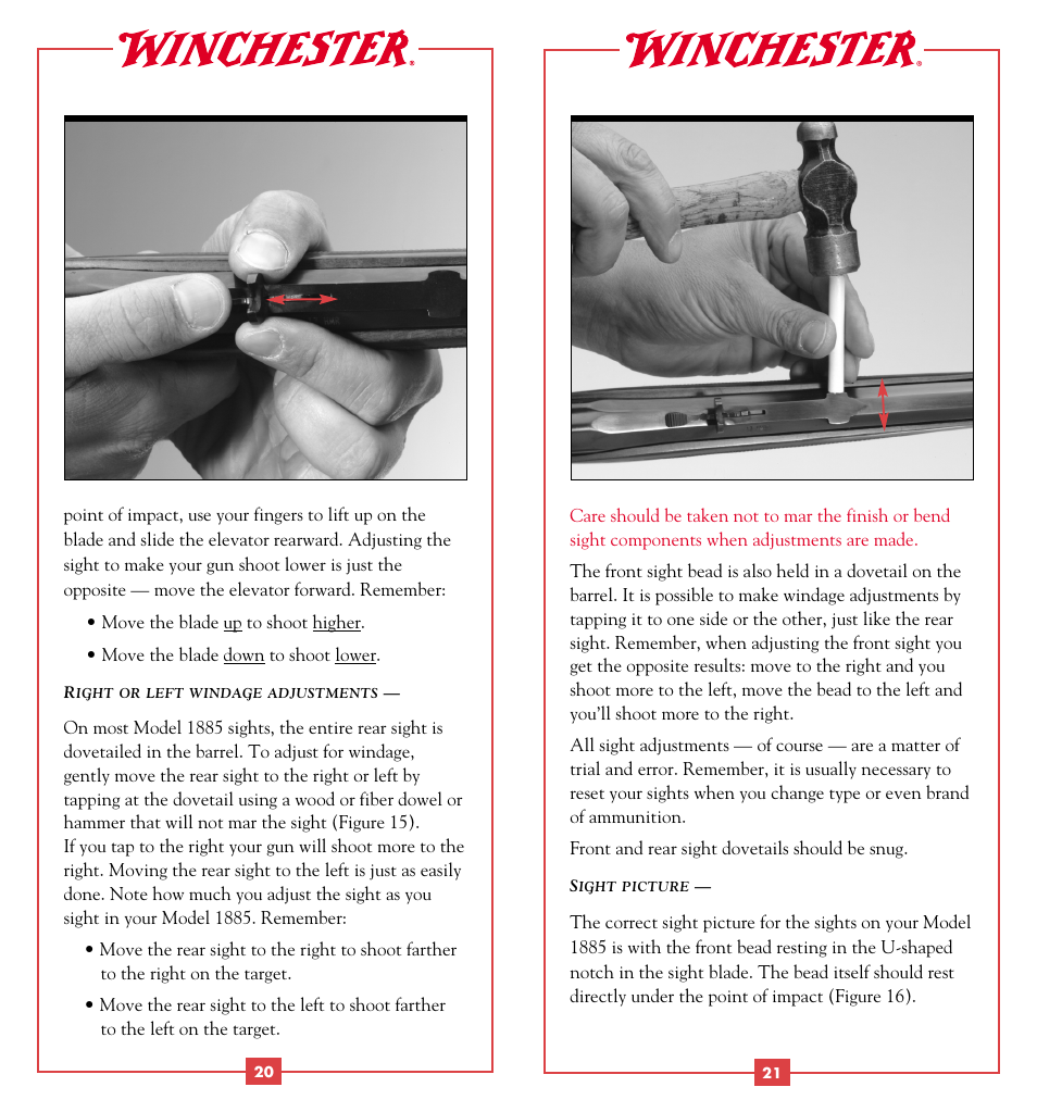 Winchester Repeating Arms 1885 Rimfire User Manual | Page 12 / 21