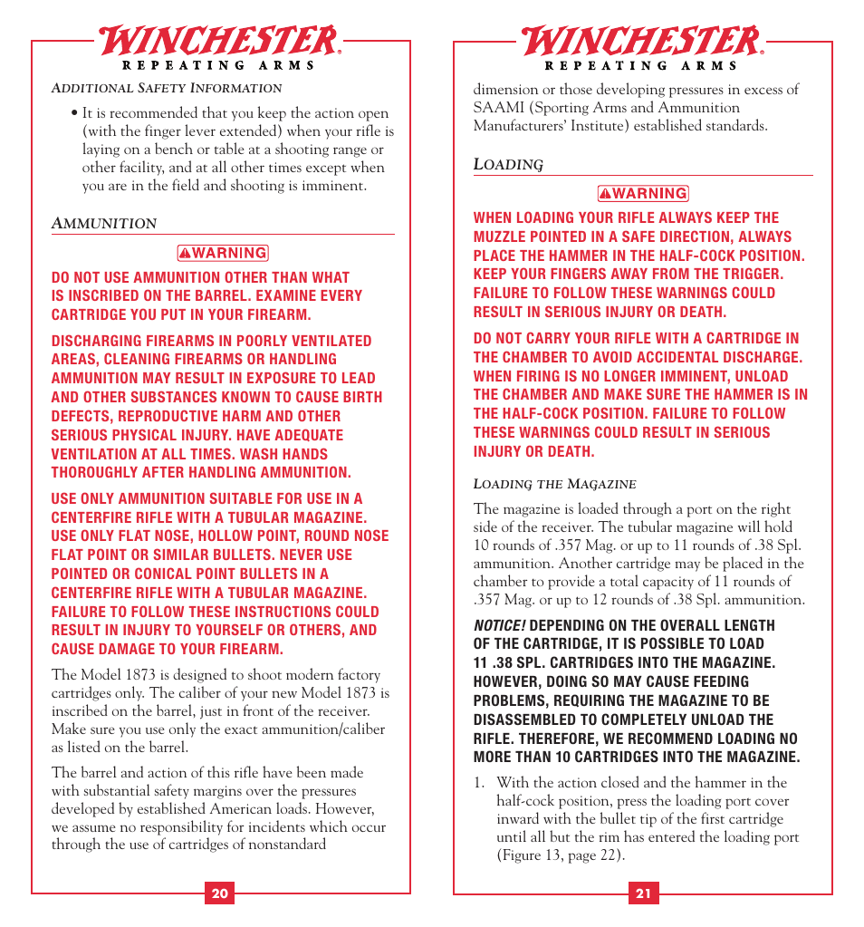 Winchester Repeating Arms 1873 User Manual | Page 12 / 19
