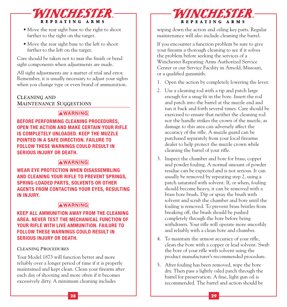 Winchester Repeating Arms 1873 User Manual | Page 16 / 19