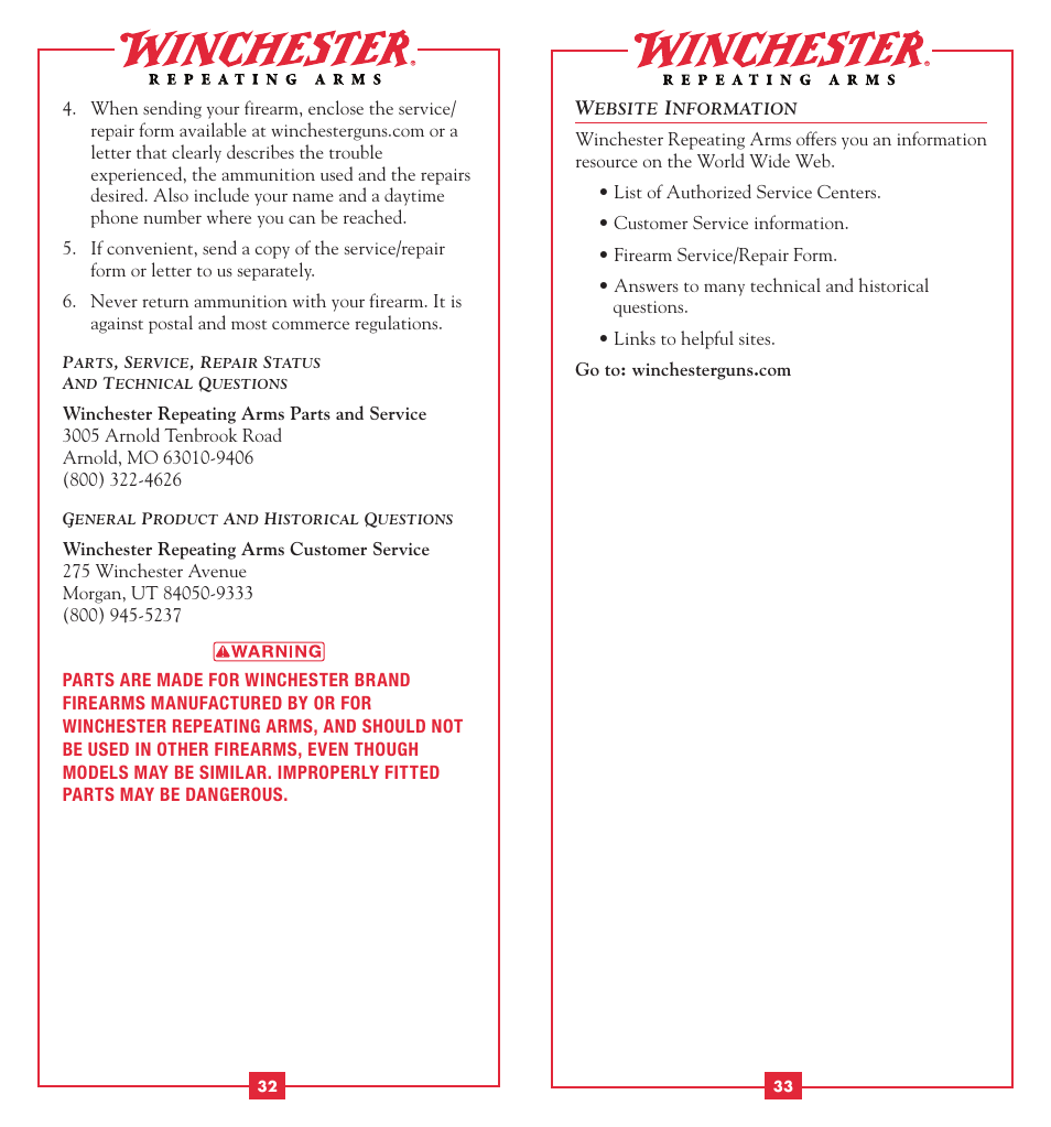 Winchester Repeating Arms 1873 User Manual | Page 18 / 19