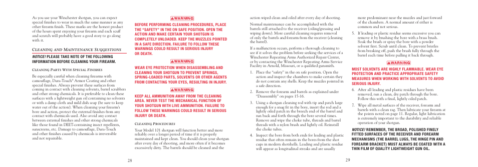 Winchester Repeating Arms 101 User Manual | Page 30 / 36