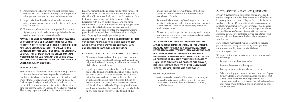 Winchester Repeating Arms 101 User Manual | Page 33 / 36