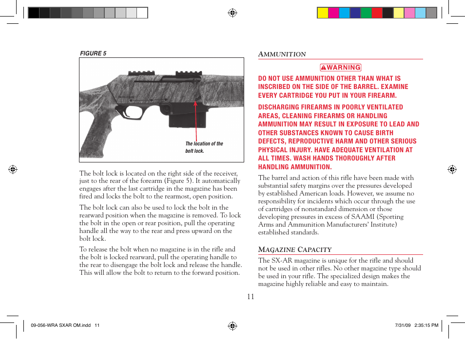 Winchester Repeating Arms SX-AR (Historic Manual) User Manual | Page 13 / 32