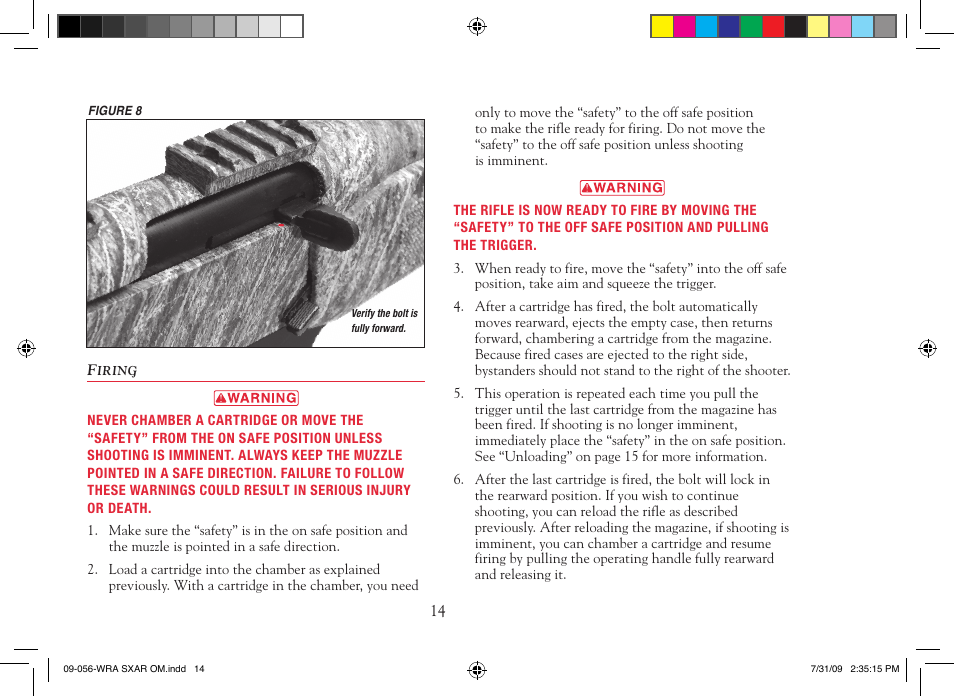 Winchester Repeating Arms SX-AR (Historic Manual) User Manual | Page 16 / 32