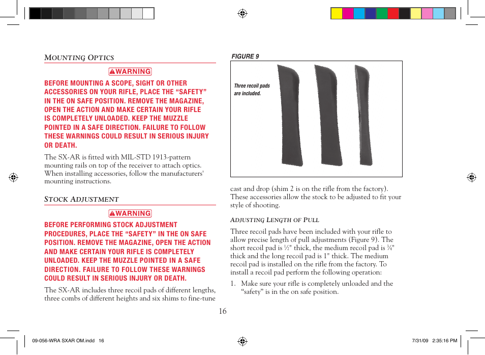 Winchester Repeating Arms SX-AR (Historic Manual) User Manual | Page 18 / 32