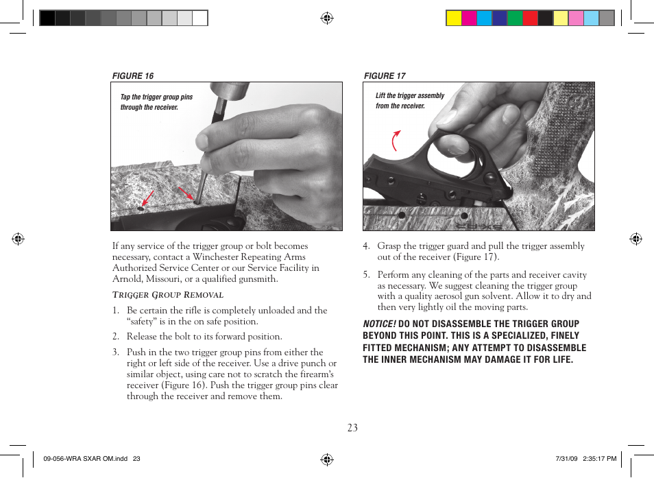 Winchester Repeating Arms SX-AR (Historic Manual) User Manual | Page 25 / 32