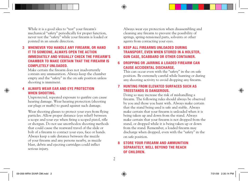 Winchester Repeating Arms SX-AR (Historic Manual) User Manual | Page 4 / 32