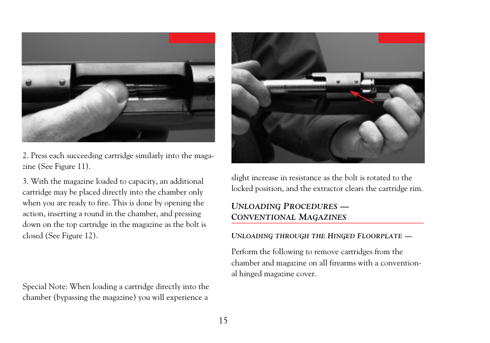 Unloading procedures — magazines - 17 | Winchester Repeating Arms 70 (Historic Manual) User Manual | Page 16 / 31