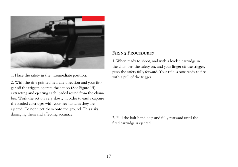 Firing procedures | Winchester Repeating Arms 70 (Historic Manual) User Manual | Page 18 / 31