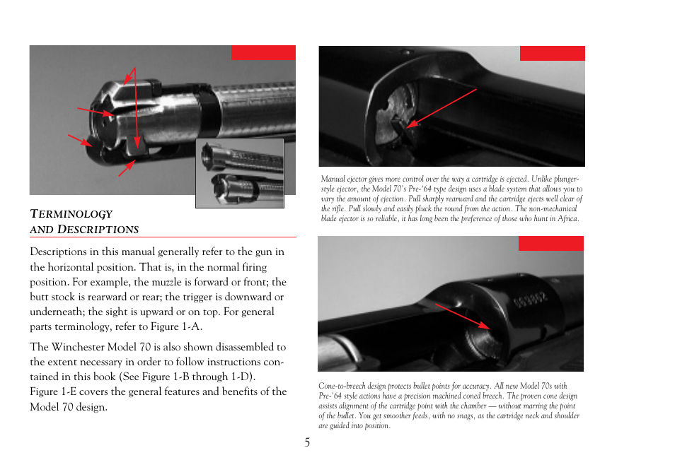 Terminology and descriptions | Winchester Repeating Arms 70 (Historic Manual) User Manual | Page 6 / 31