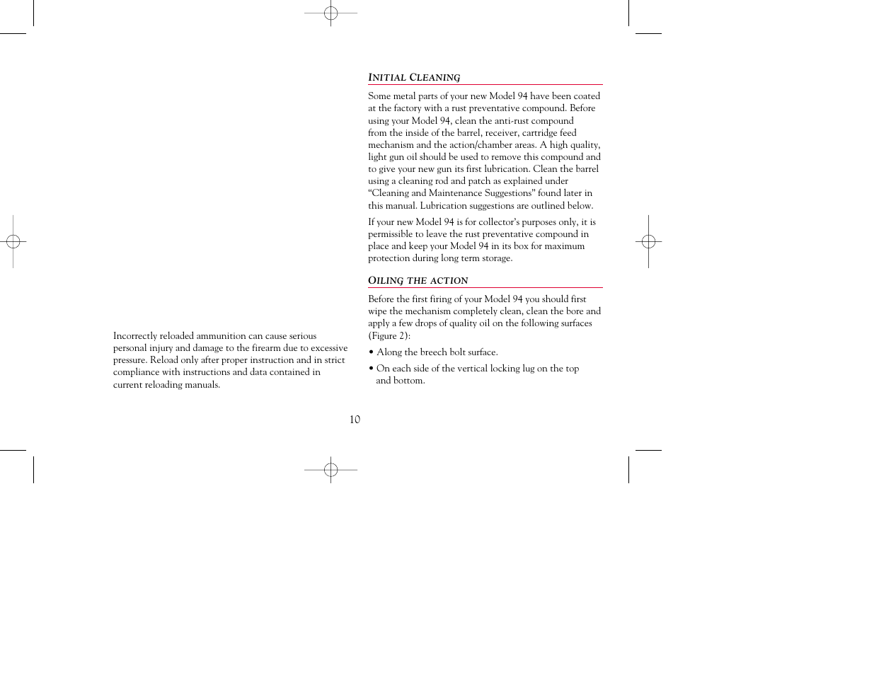 Winchester Repeating Arms 94 Top Tang Safety (Historic Manual) User Manual | Page 10 / 32
