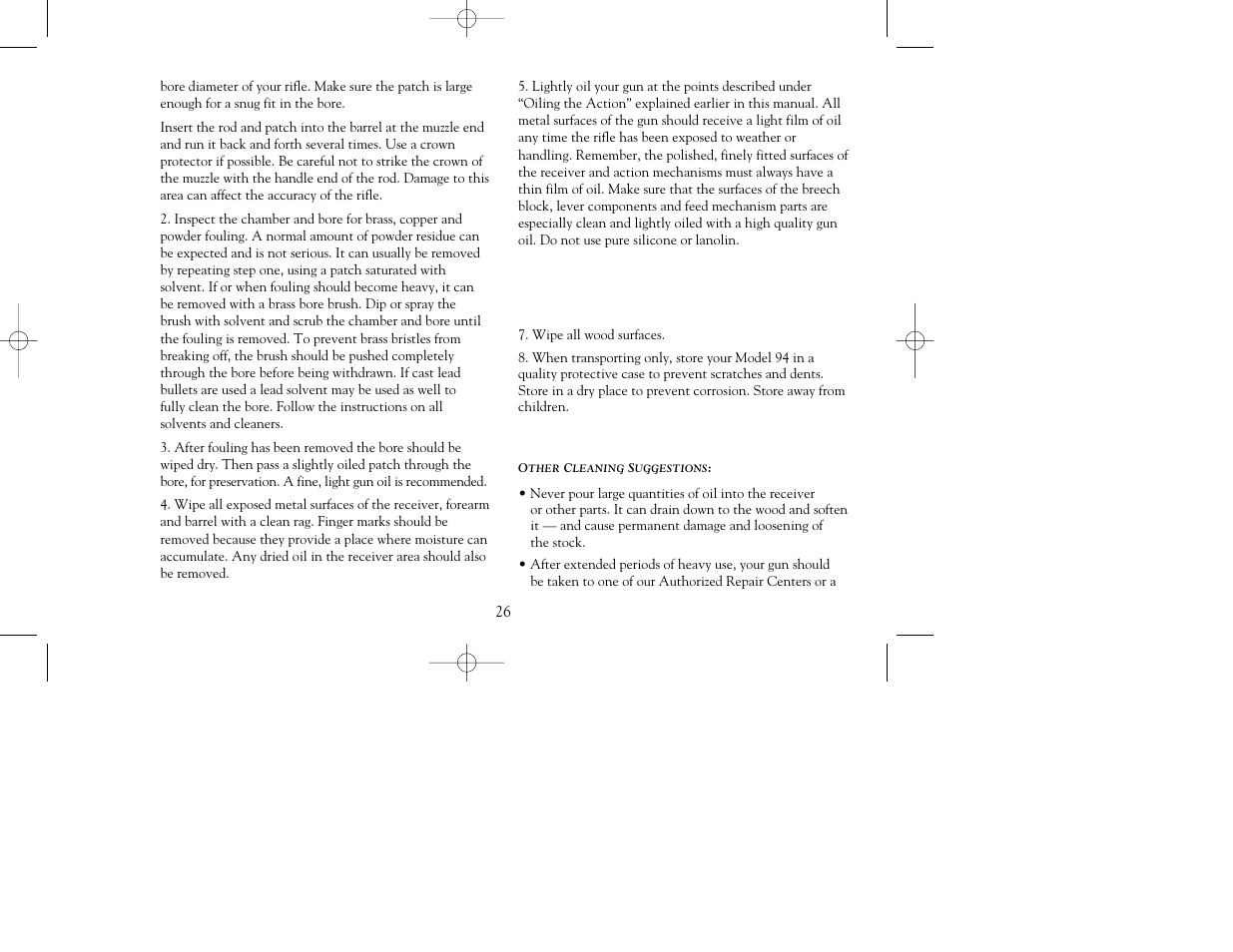 Winchester Repeating Arms 94 Top Tang Safety (Historic Manual) User Manual | Page 26 / 32