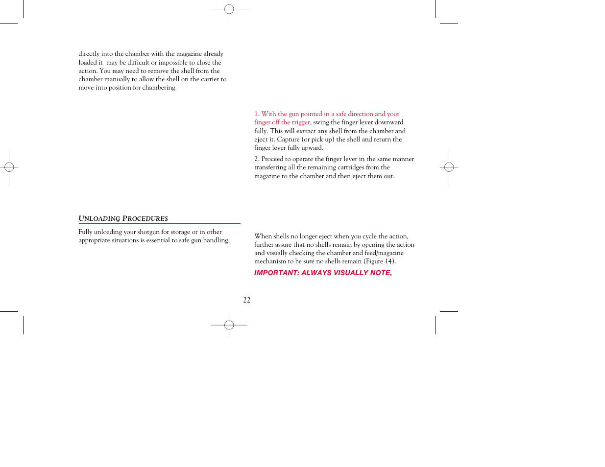 Winchester Repeating Arms 9410 Top Tang Safety (Historic Manual) User Manual | Page 22 / 44