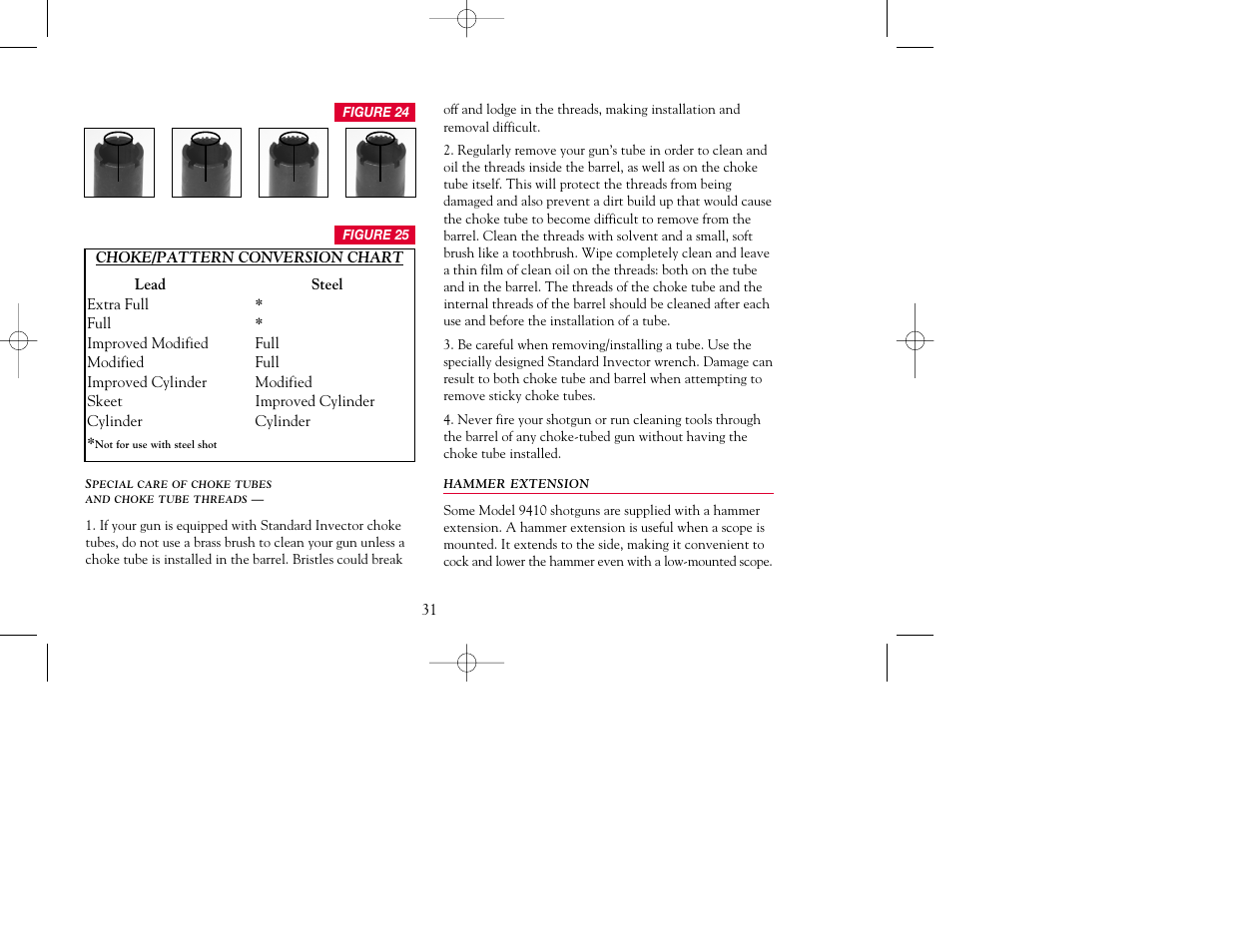 Winchester Repeating Arms 9410 Top Tang Safety (Historic Manual) User Manual | Page 31 / 44