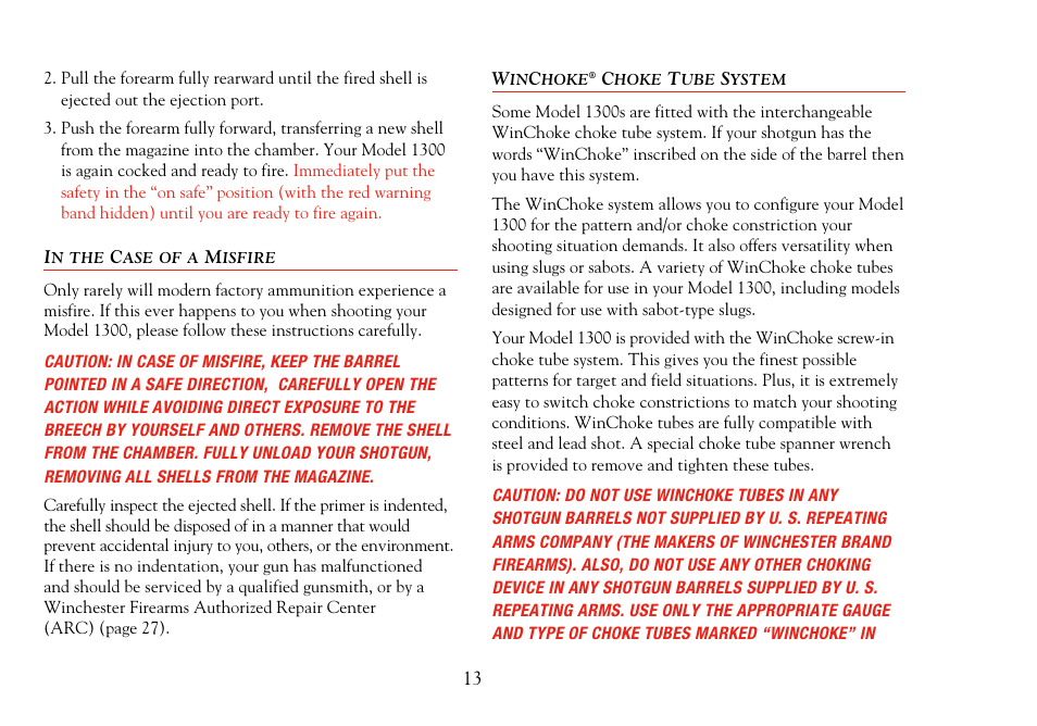 Winchester Repeating Arms 1300 (Historic Manual) User Manual | Page 15 / 34