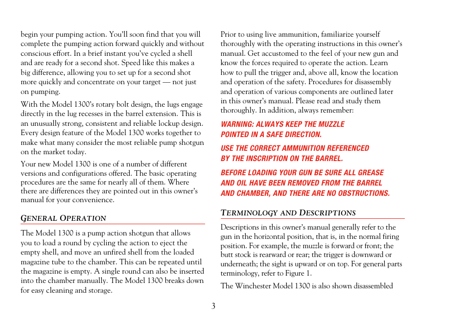 Winchester Repeating Arms 1300 (Historic Manual) User Manual | Page 5 / 34
