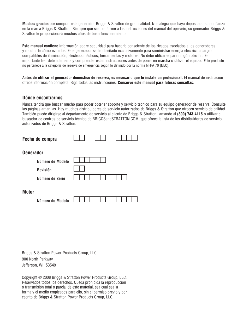 Briggs & Stratton 10000 Watt User Manual | Page 18 / 52
