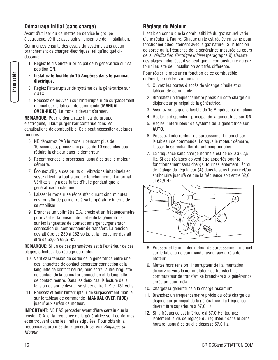 Briggs & Stratton 10000 Watt User Manual | Page 50 / 52