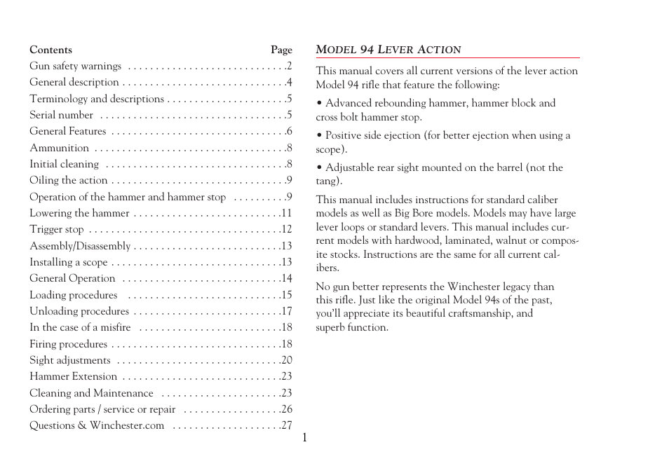 Winchester Repeating Arms 94 Cross Bolt Safety (Historic Manual) User Manual | Page 3 / 34