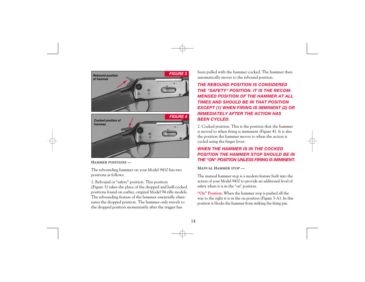 Winchester Repeating Arms 9410 Cross Bolt Safety (Historic Manual) User Manual | Page 14 / 40