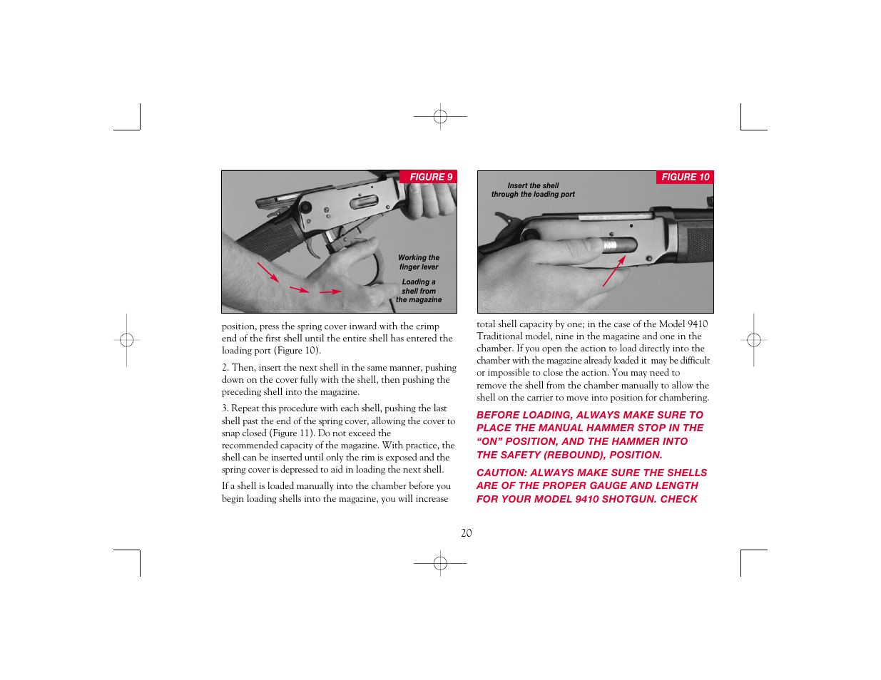 Winchester Repeating Arms 9410 Cross Bolt Safety (Historic Manual) User Manual | Page 20 / 40