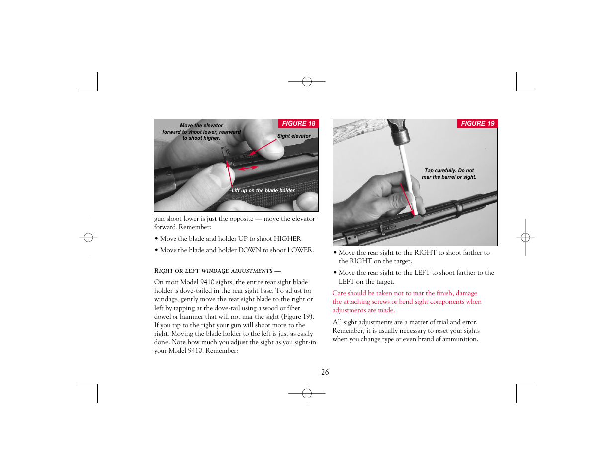 Winchester Repeating Arms 9410 Cross Bolt Safety (Historic Manual) User Manual | Page 26 / 40