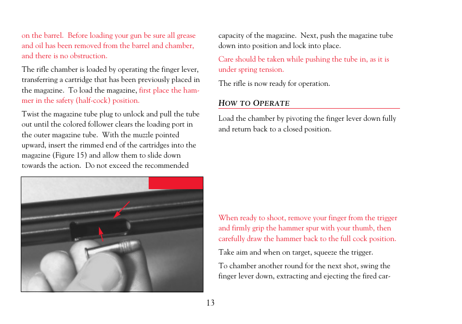 How to operate | Winchester Repeating Arms 9422 (Historic Manual) User Manual | Page 15 / 30