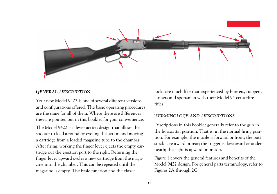 General description, Terminology and descriptions | Winchester Repeating Arms 9422 (Historic Manual) User Manual | Page 8 / 30