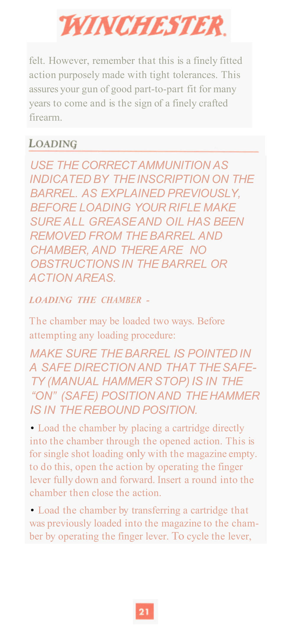 Winchester Repeating Arms 1886 (Historic Manual) User Manual | Page 23 / 43