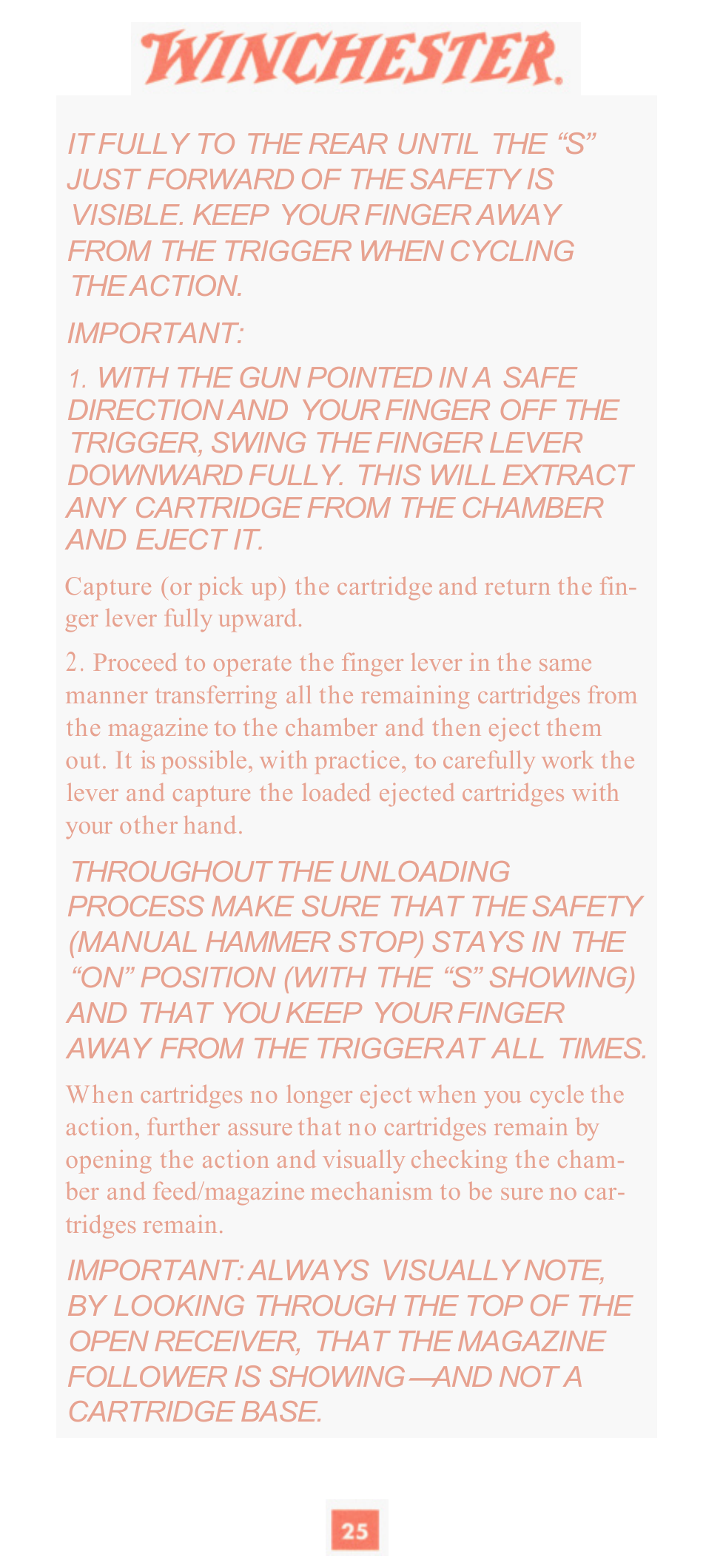 Winchester Repeating Arms 1886 (Historic Manual) User Manual | Page 27 / 43