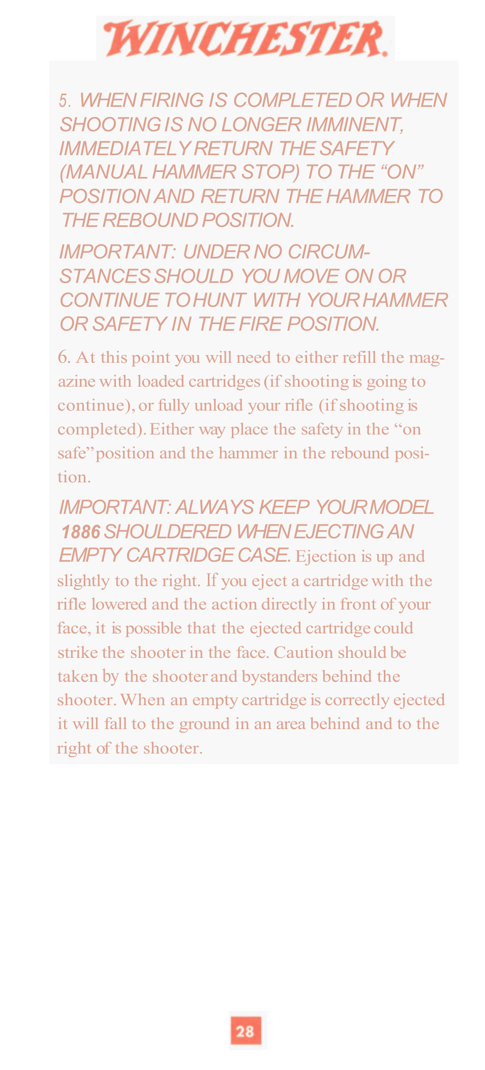 Winchester Repeating Arms 1886 (Historic Manual) User Manual | Page 30 / 43