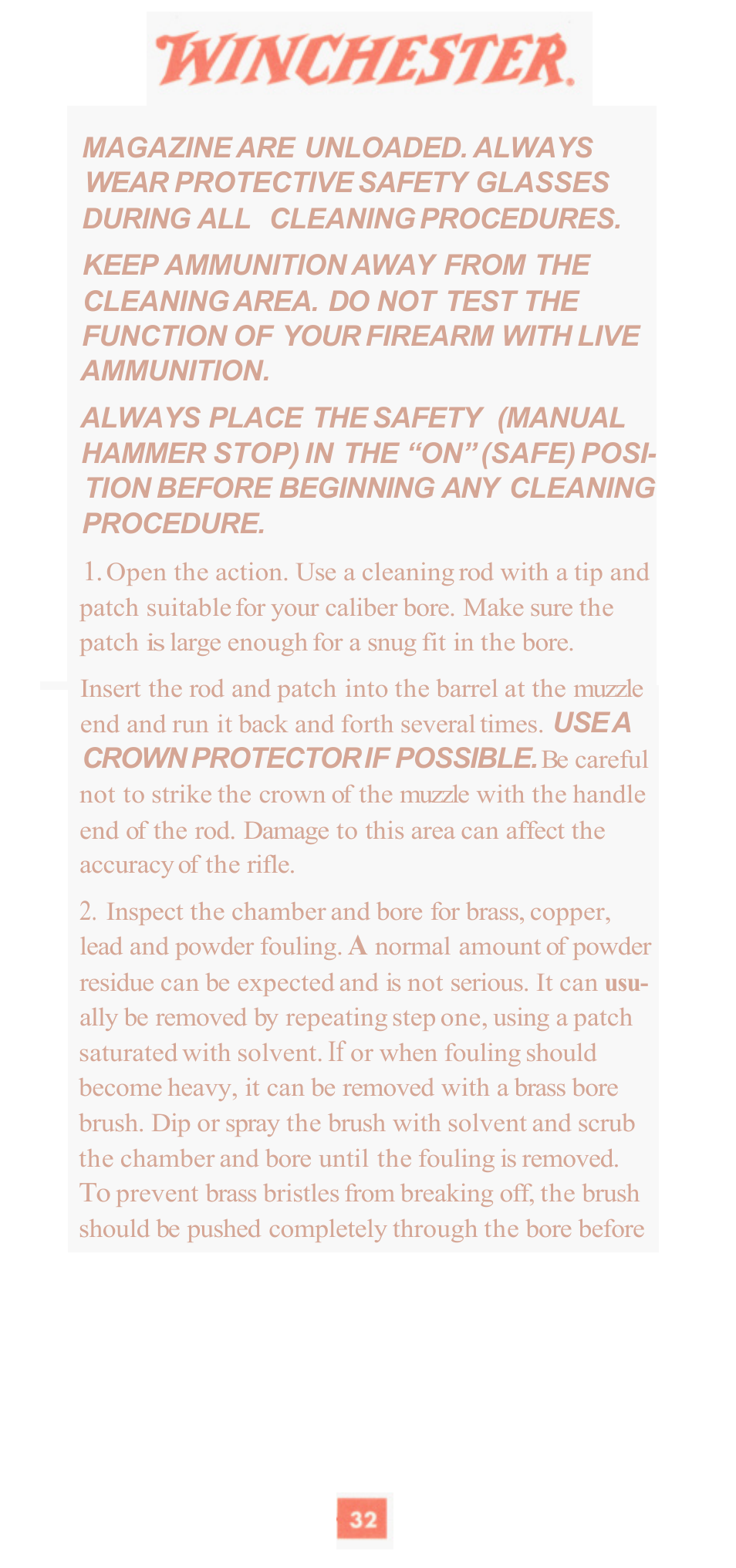 Winchester Repeating Arms 1886 (Historic Manual) User Manual | Page 34 / 43