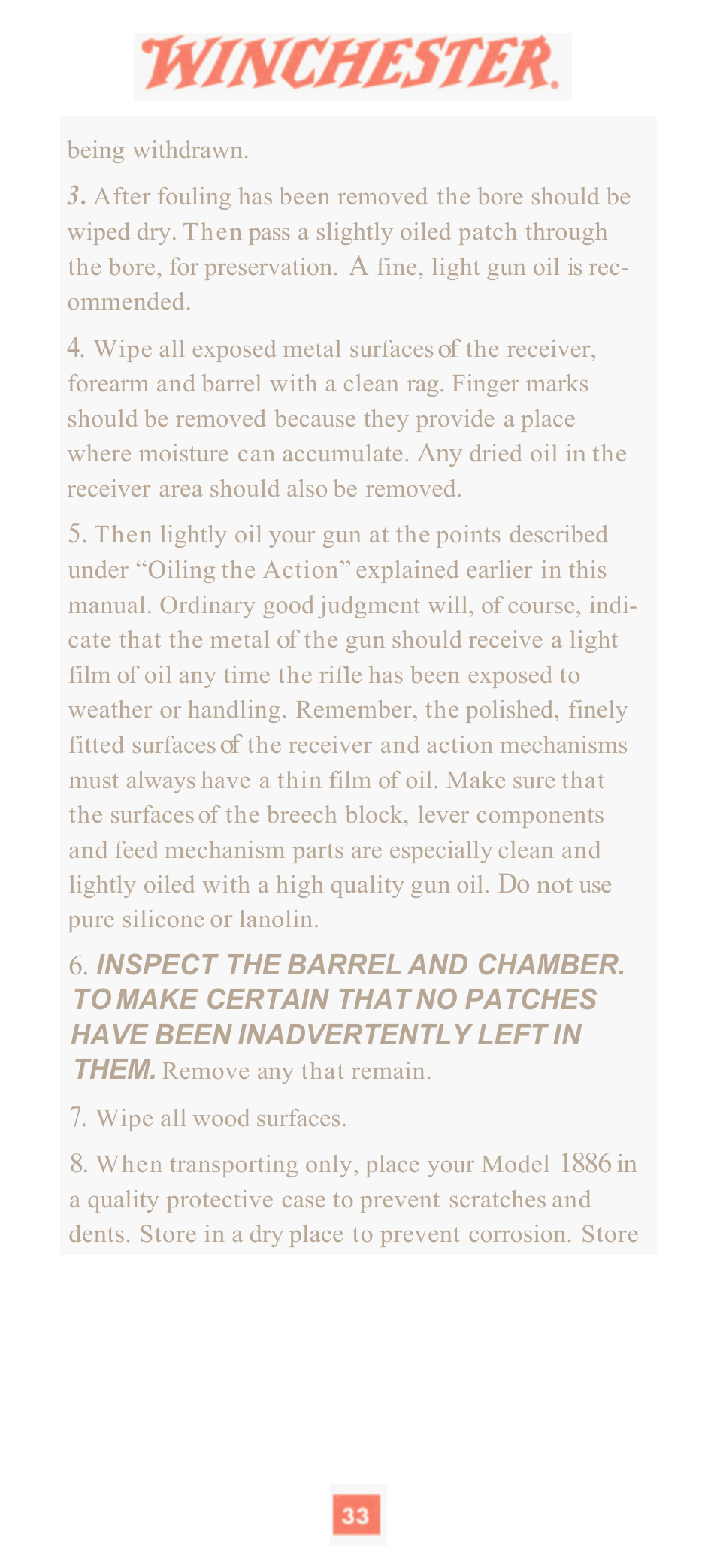 Winchester Repeating Arms 1886 (Historic Manual) User Manual | Page 35 / 43