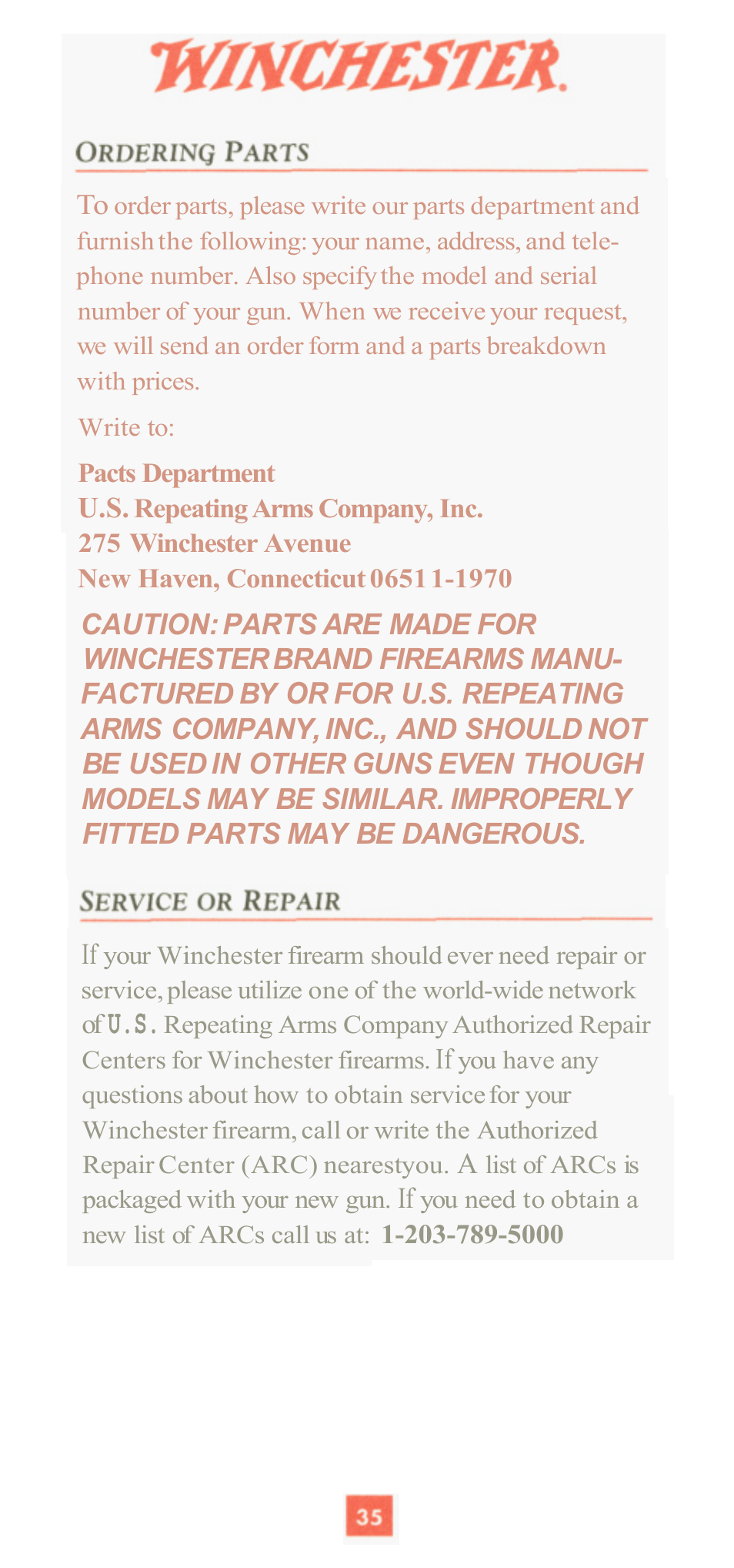 Winchester Repeating Arms 1886 (Historic Manual) User Manual | Page 37 / 43