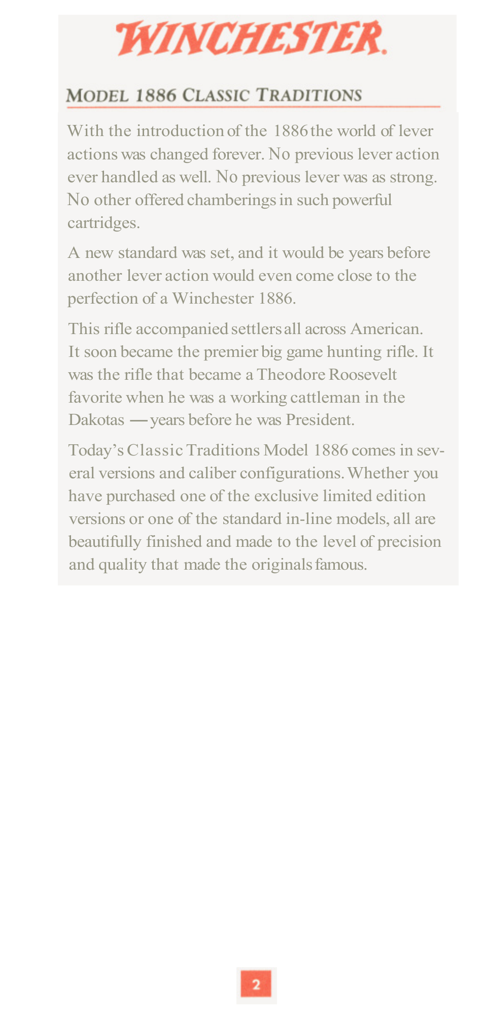 Winchester Repeating Arms 1886 (Historic Manual) User Manual | Page 4 / 43